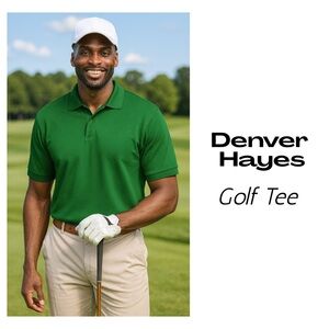 Men’s Denver Hayes Green Polo Shirt/NWT